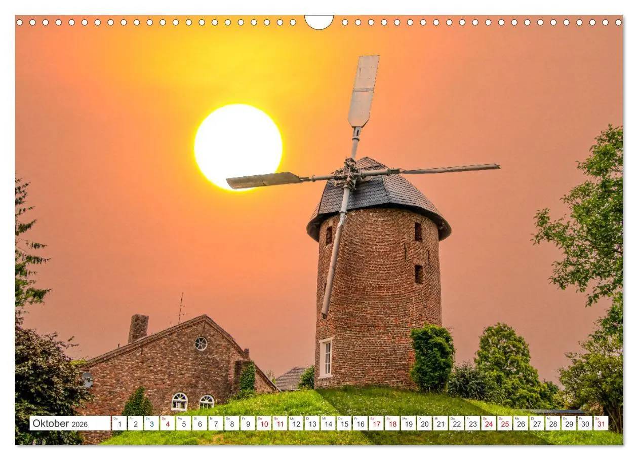 Bild: 9783457520468 | Besondere Windmühlen am Niederrhein (Wandkalender 2026 DIN A3...