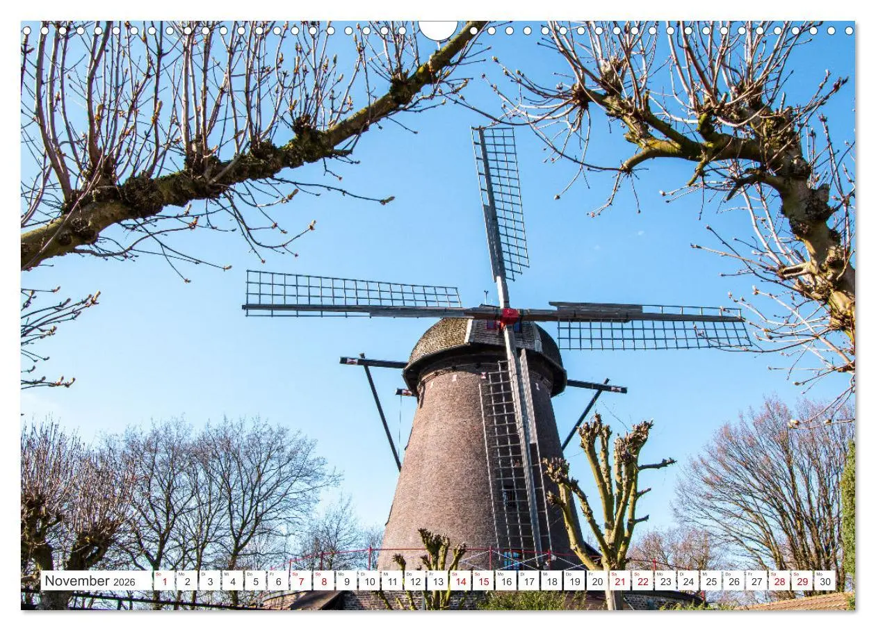 Bild: 9783457520468 | Besondere Windmühlen am Niederrhein (Wandkalender 2026 DIN A3...