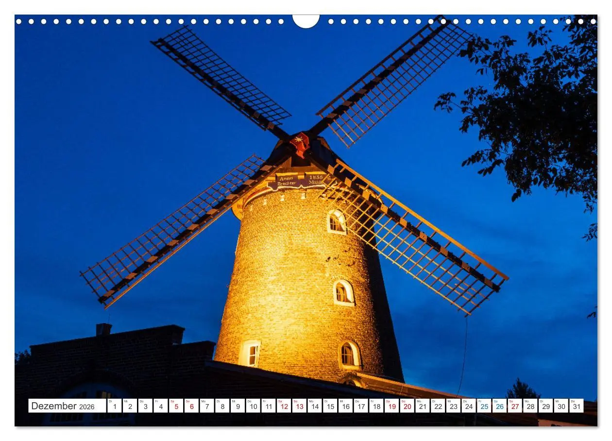 Bild: 9783457520468 | Besondere Windmühlen am Niederrhein (Wandkalender 2026 DIN A3...
