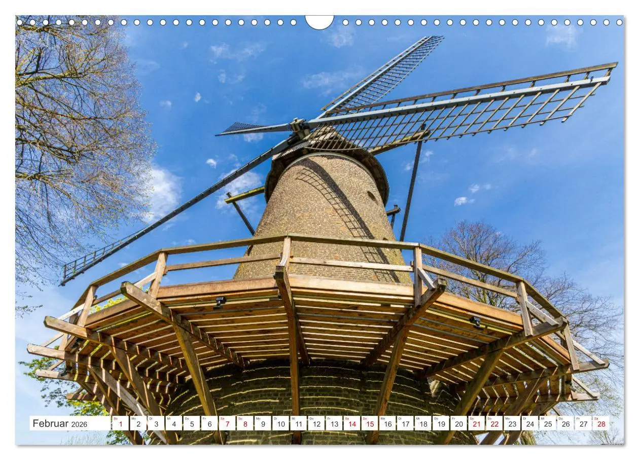 Bild: 9783457520468 | Besondere Windmühlen am Niederrhein (Wandkalender 2026 DIN A3...