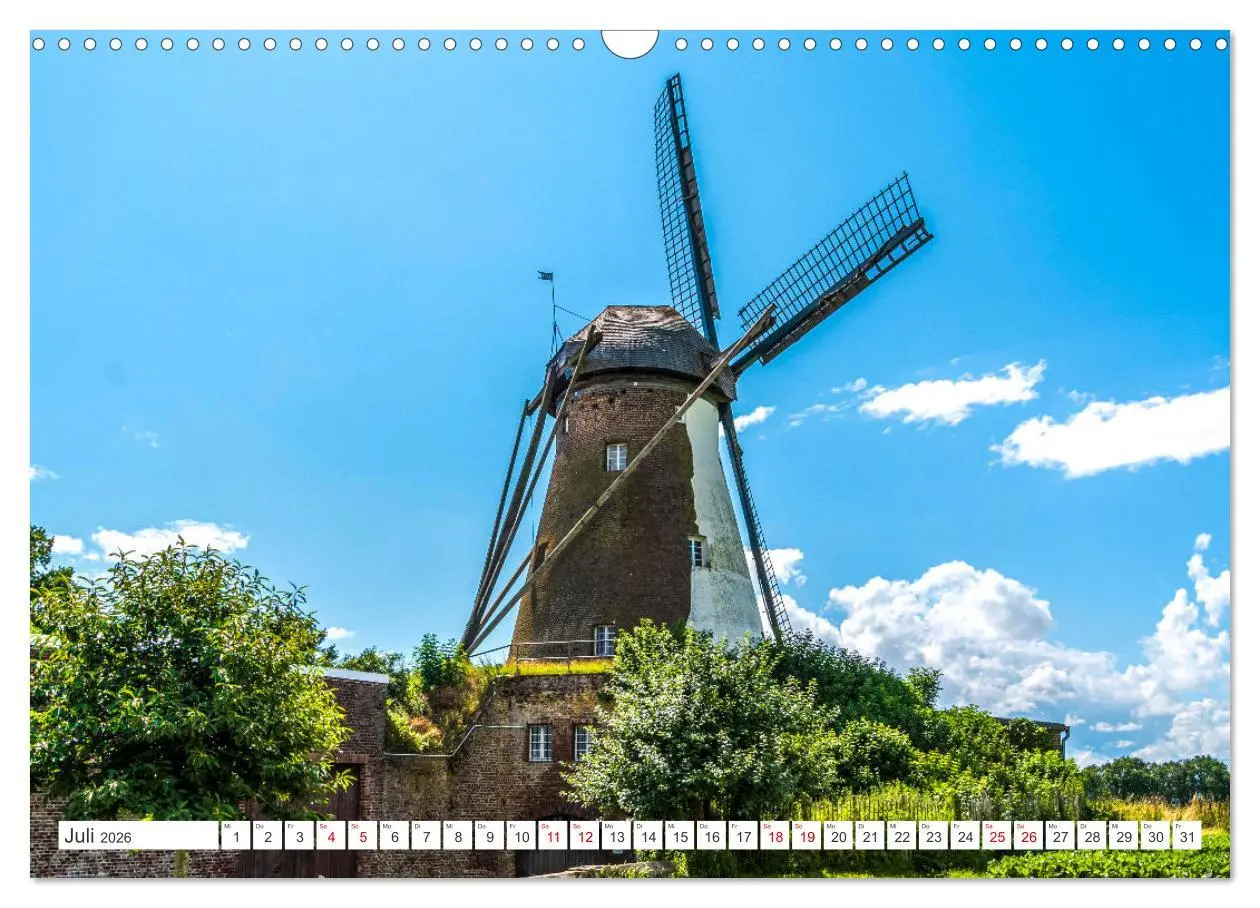 Bild: 9783457520468 | Besondere Windmühlen am Niederrhein (Wandkalender 2026 DIN A3...