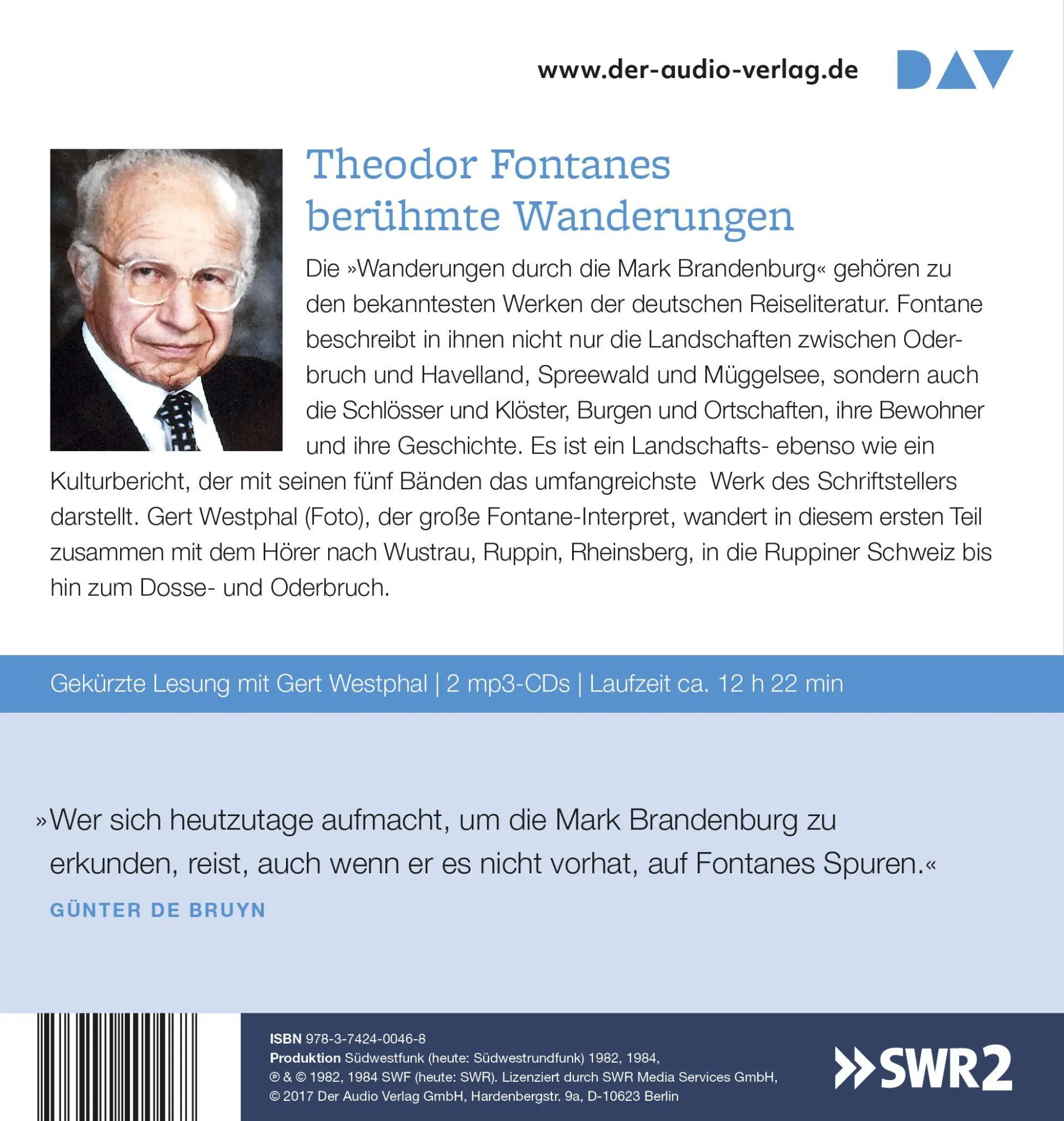 Rückseite: 9783742400468 | Wanderungen durch die Mark Brandenburg - Teil I | Theodor Fontane