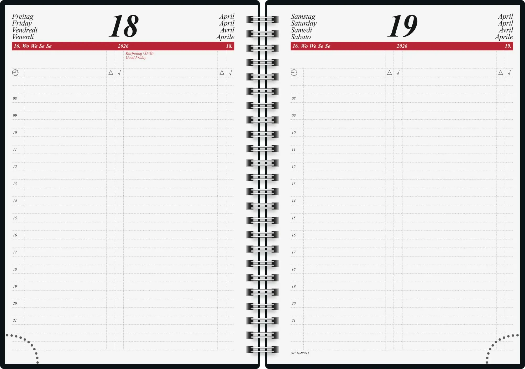 Bild: 4003273790568 | rido/idé 7021822906 Buchkalender Mod. Timing 1 2026 A5, Kunststoff,...