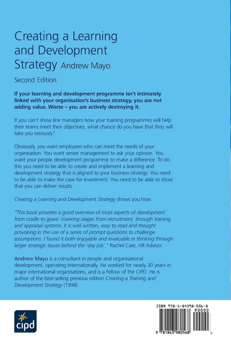 Rückseite: 9781843980568 | Creating a Learning and Development Strategy | Andrew Mayo | Buch