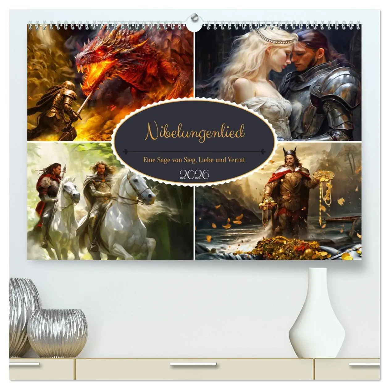 Cover: 9783457510568 | Nibelungenlied - Eine Sage von Sieg, Liebe und Verrat (hochwertiger...
