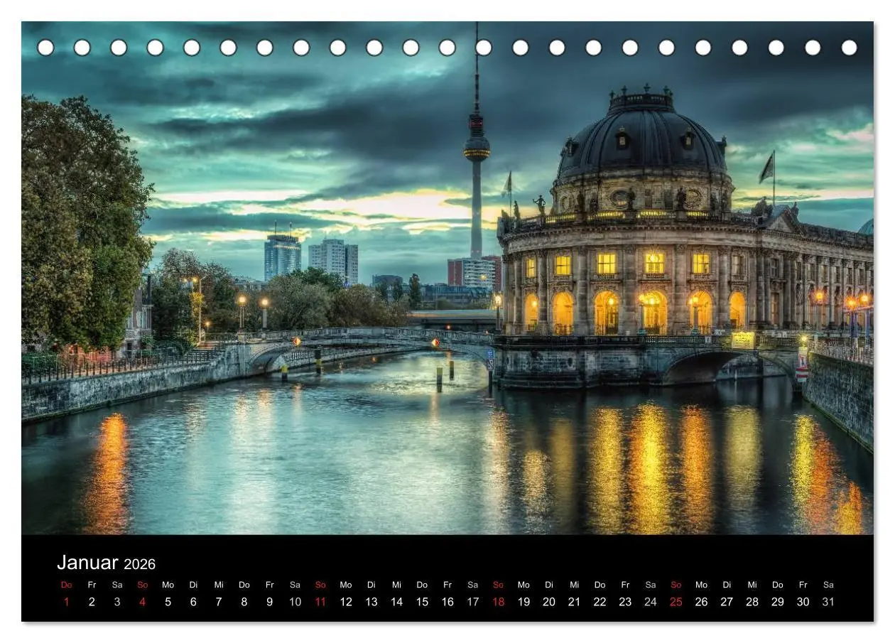 Bild: 9783516080568 | Berlin City bei Nacht (Tischkalender 2026 DIN A5 quer), CALVENDO...