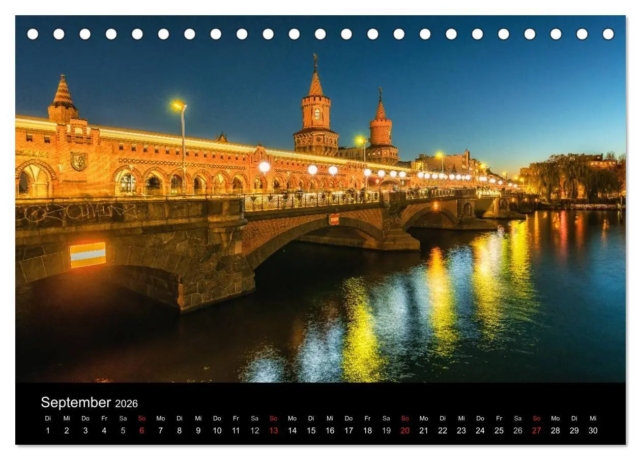 Bild: 9783516080568 | Berlin City bei Nacht (Tischkalender 2026 DIN A5 quer), CALVENDO...
