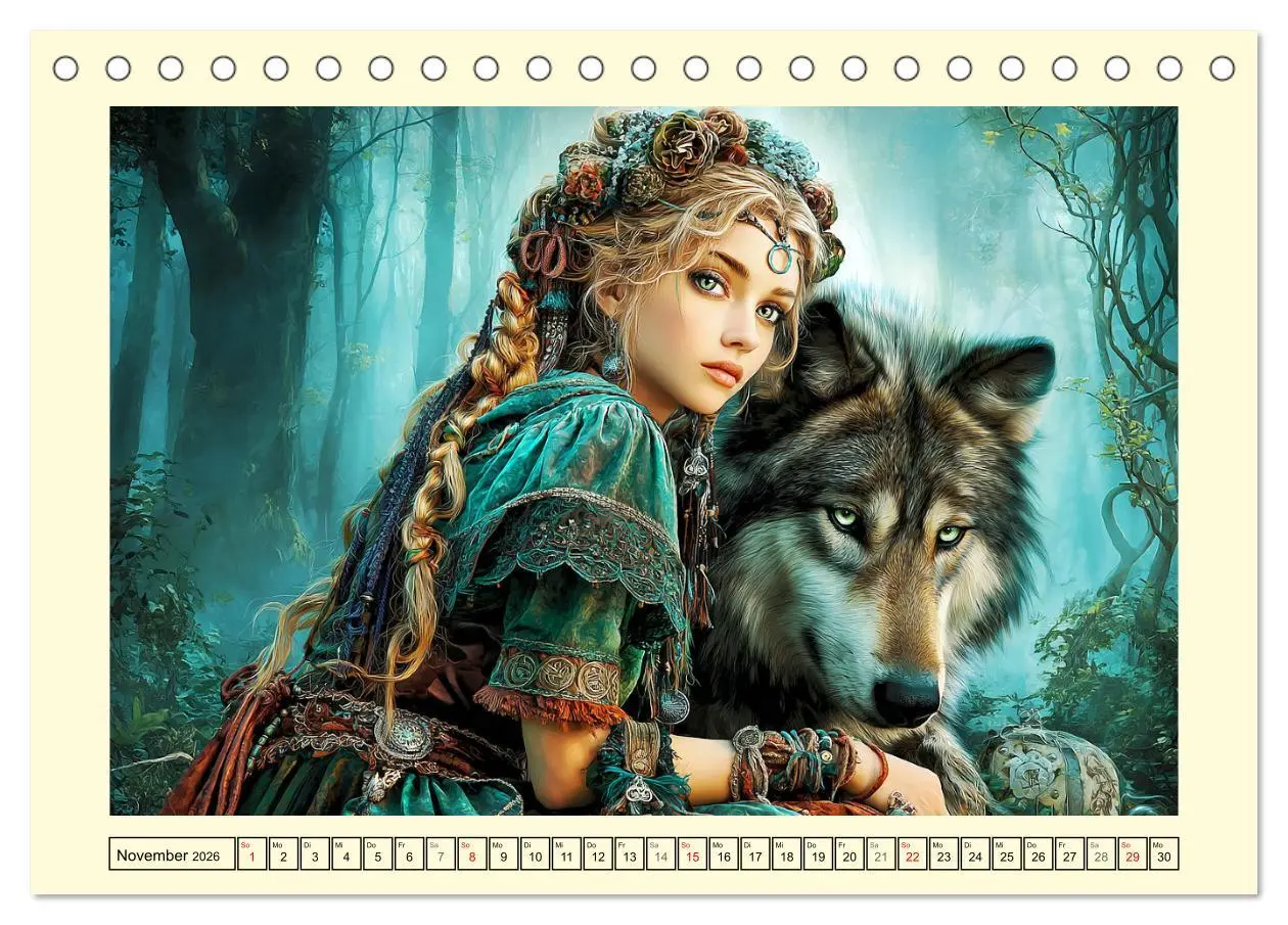 Bild: 9783516460568 | Waldgeflüster. Die mystischen Frauen der alten Pfade (Tischkalender...