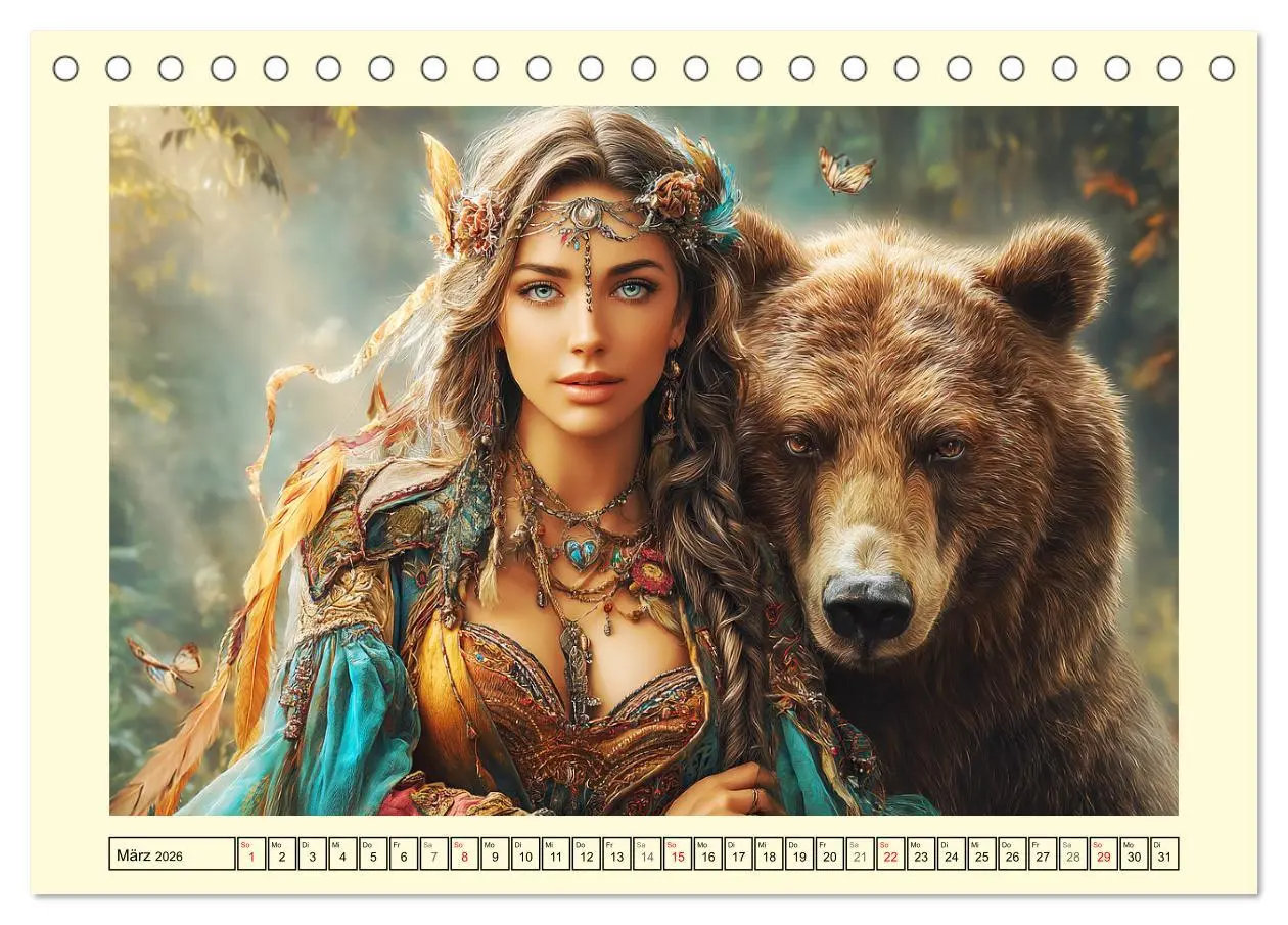 Bild: 9783516460568 | Waldgeflüster. Die mystischen Frauen der alten Pfade (Tischkalender...