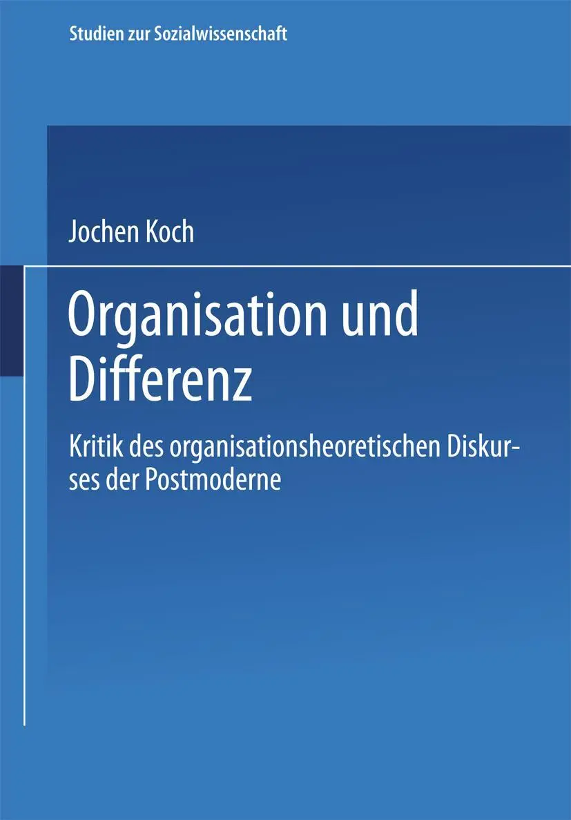 Cover: 9783531140568 | Organisation und Differenz | Jochen Koch | Taschenbuch | 452 S. | 2003