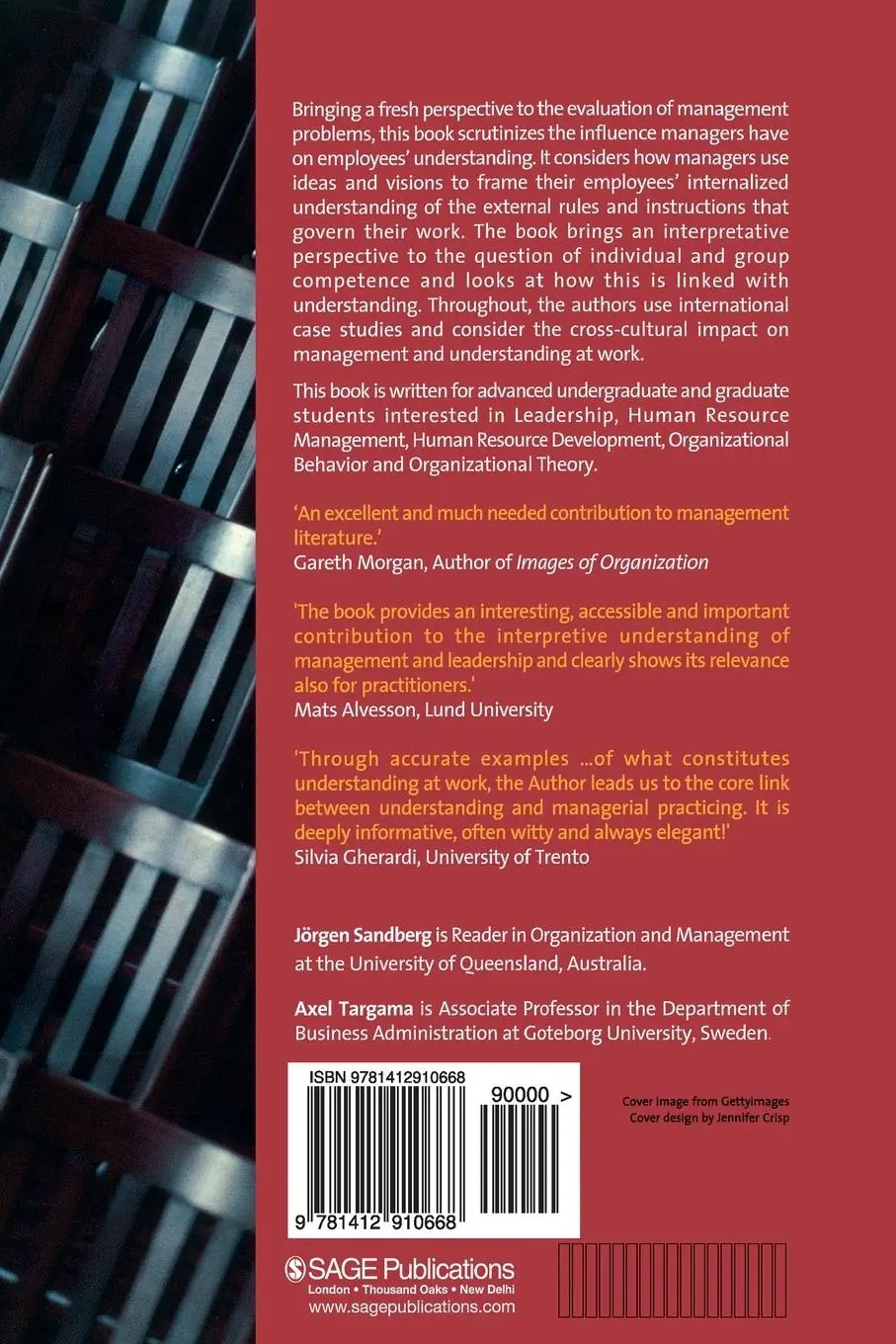 Rückseite: 9781412910668 | Managing Understanding in Organizations | Jorgen Sandberg (u. a.)