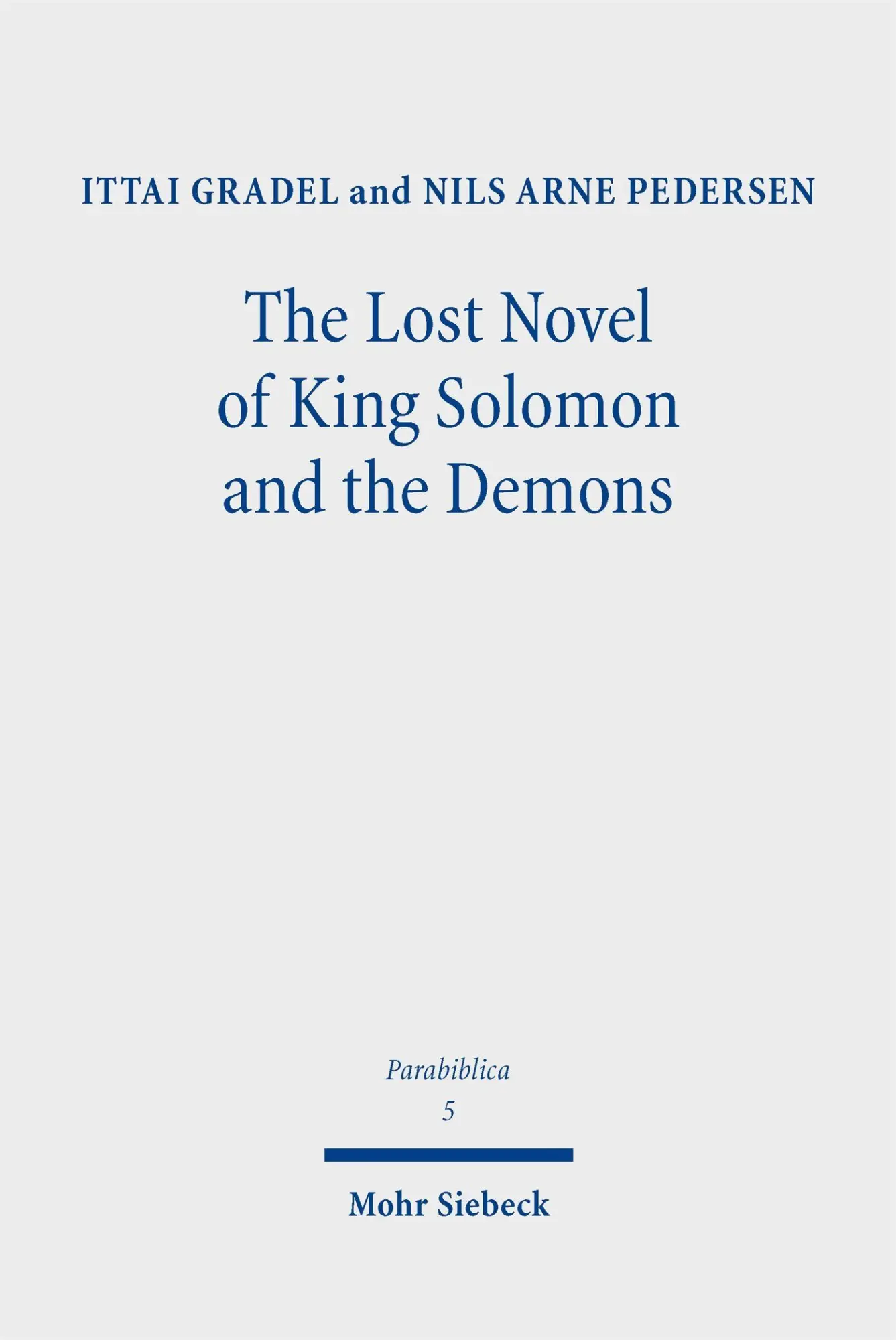 Cover: 9783162000668 | The Lost Novel of King Solomon and the Demons | Pedersen (u. a.)