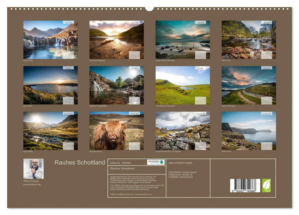 Bild: 9783457740668 | Rauhes Schottland (hochwertiger Premium Wandkalender 2026 DIN A2...