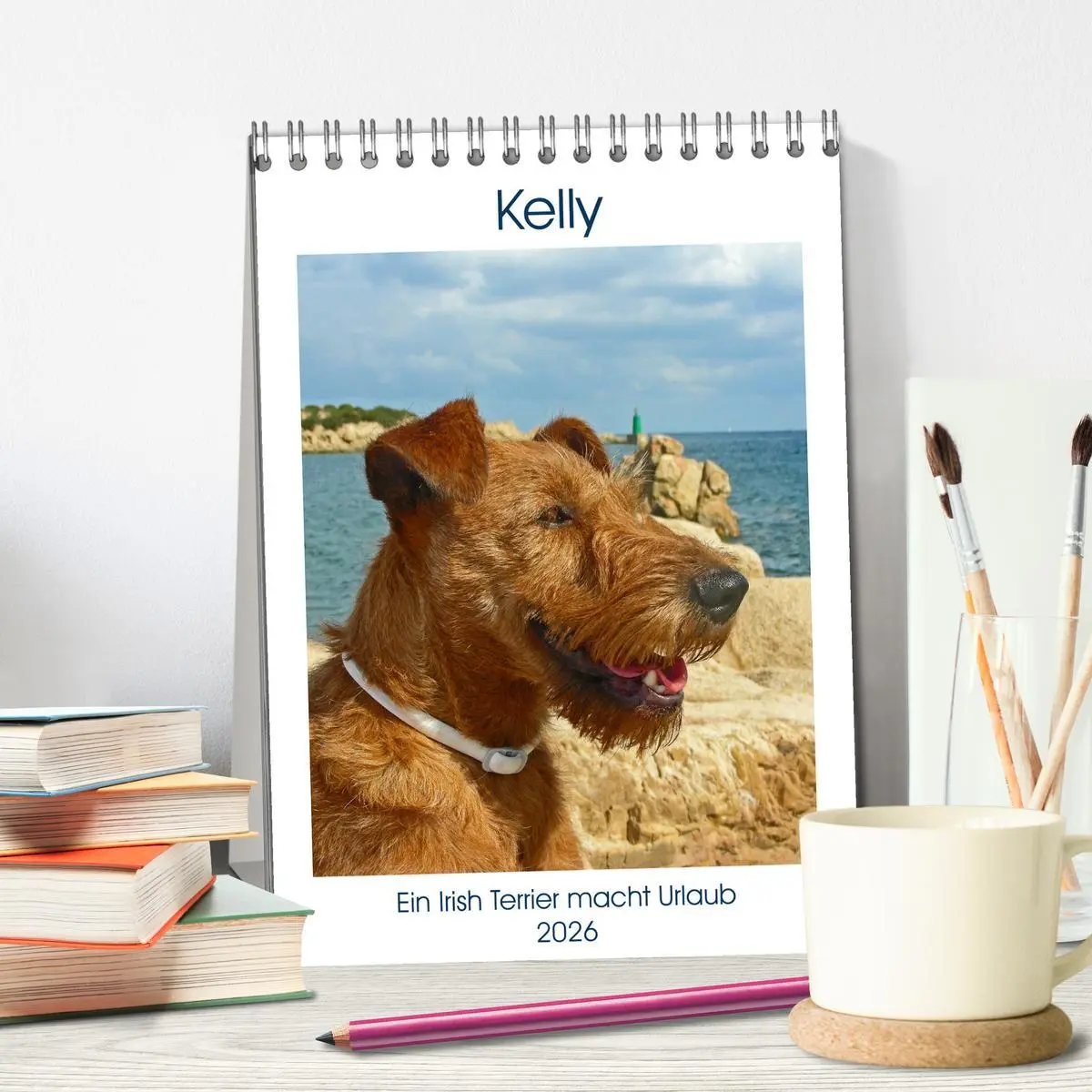 Bild: 9783516380668 | Kelly - Ein Irish Terrier macht Urlaub (Tischkalender 2026 DIN A5...