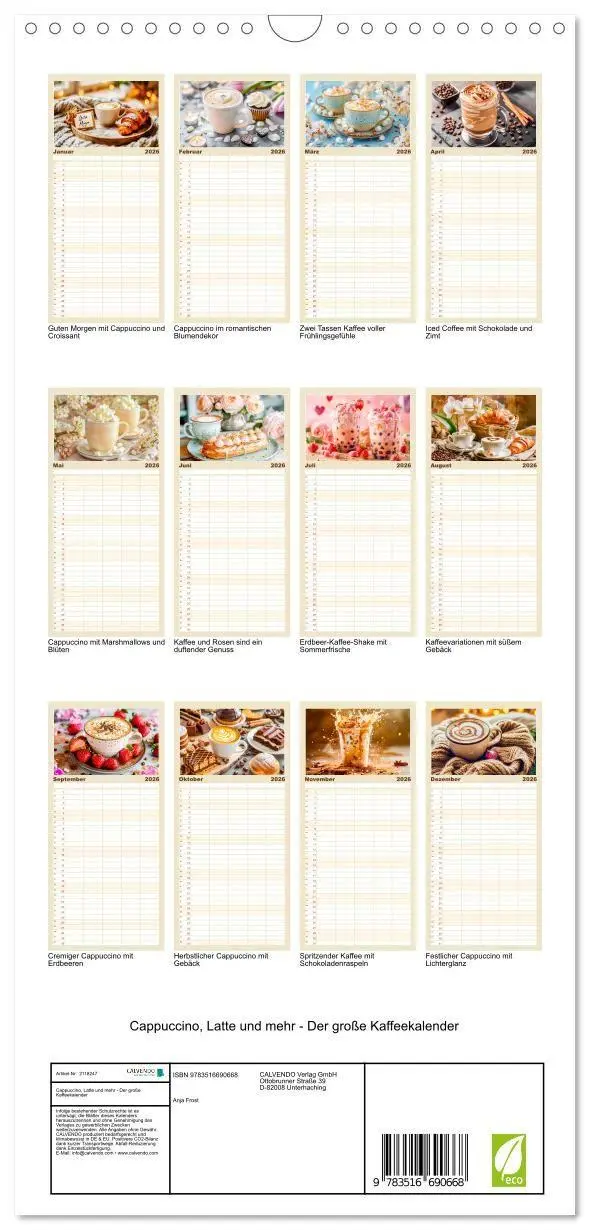 Bild: 9783516690668 | Familienplaner 2026 - Cappuccino, Latte und mehr - Der große...