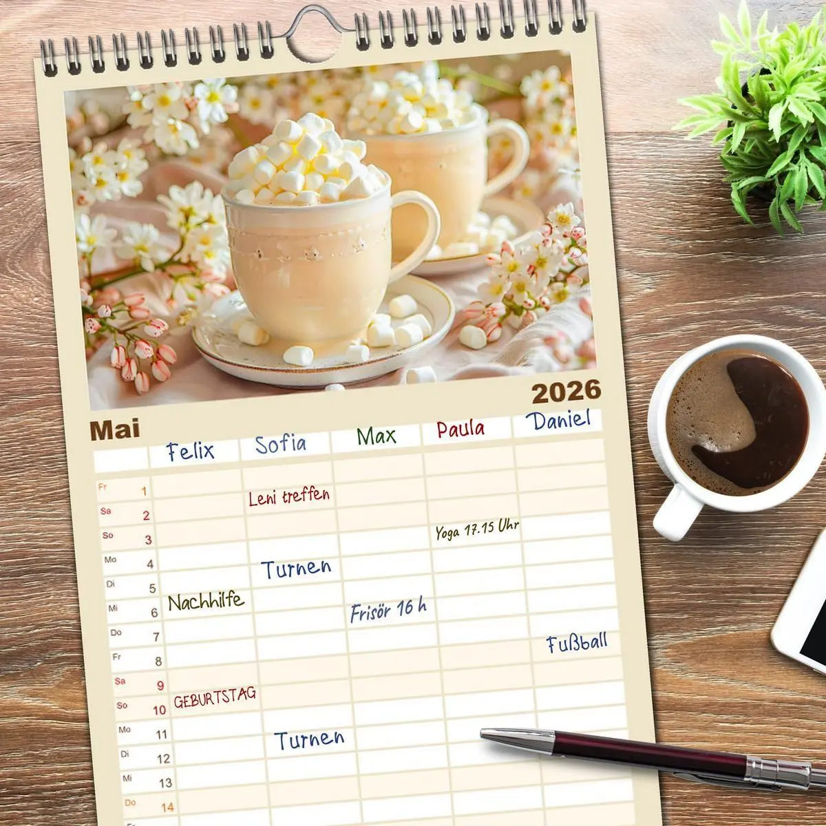 Bild: 9783516690668 | Familienplaner 2026 - Cappuccino, Latte und mehr - Der große...