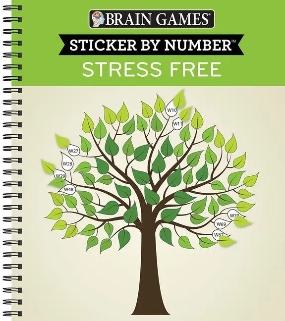 Cover: 9781645580768 | Brain Games - Sticker by Number: Stress Free (28 Images to Sticker)