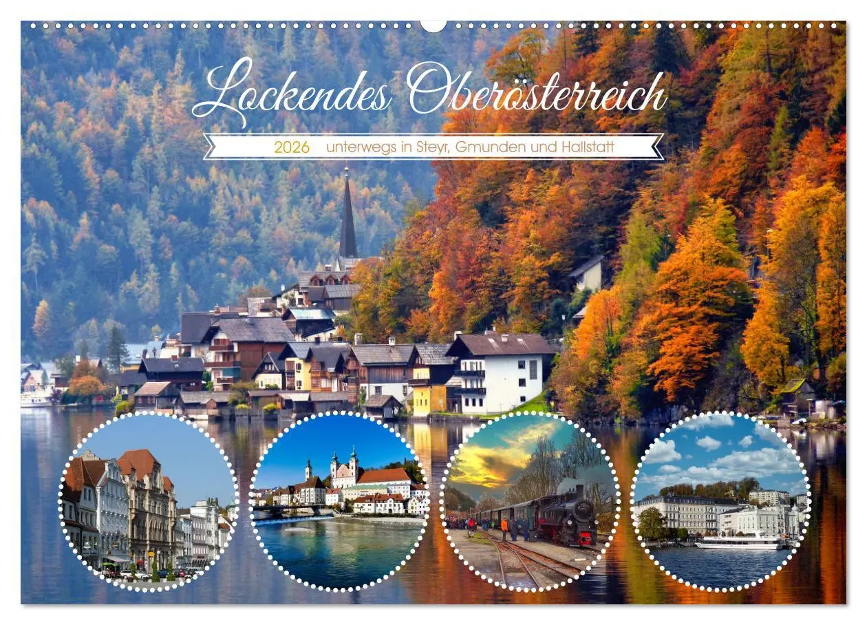 Cover: 9783457590768 | Lockendes Oberösterreich (Wandkalender 2026 DIN A2 quer), CALVENDO...