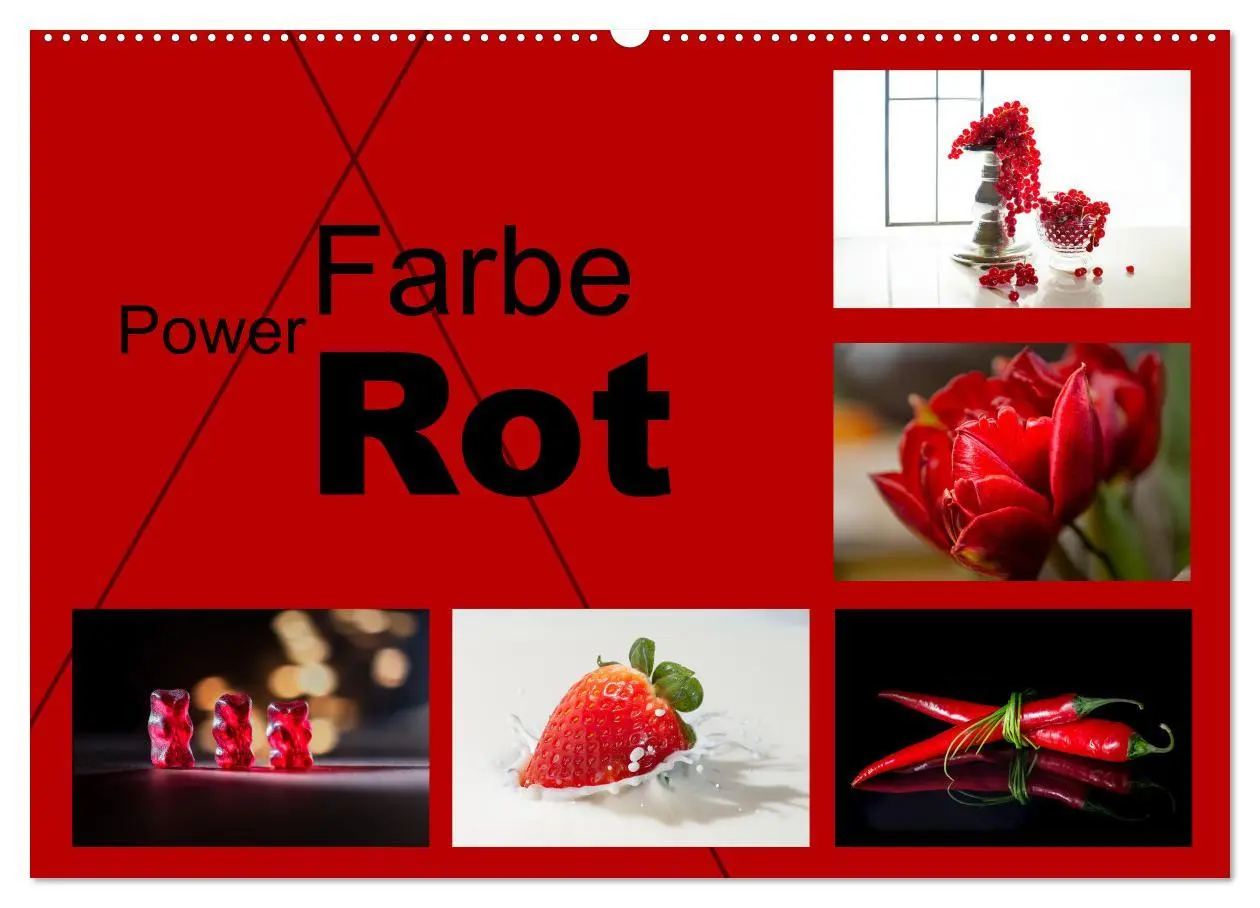 Cover: 9783457800768 | Powerfarbe Rot (Wandkalender 2026 DIN A2 quer), CALVENDO...