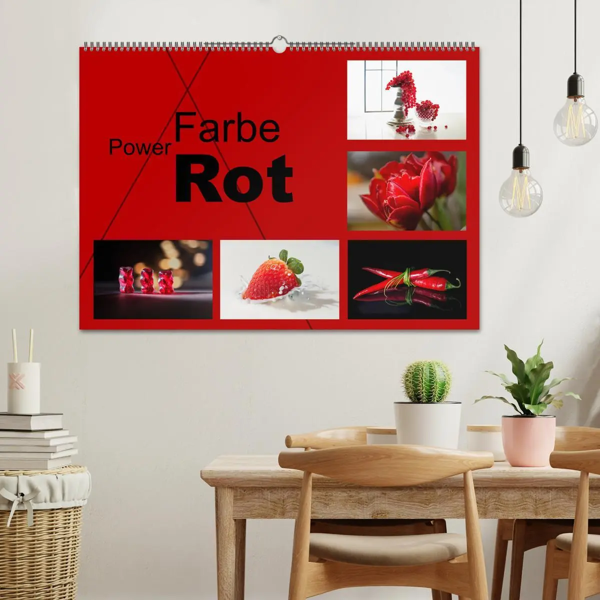 Bild: 9783457800768 | Powerfarbe Rot (Wandkalender 2026 DIN A2 quer), CALVENDO...