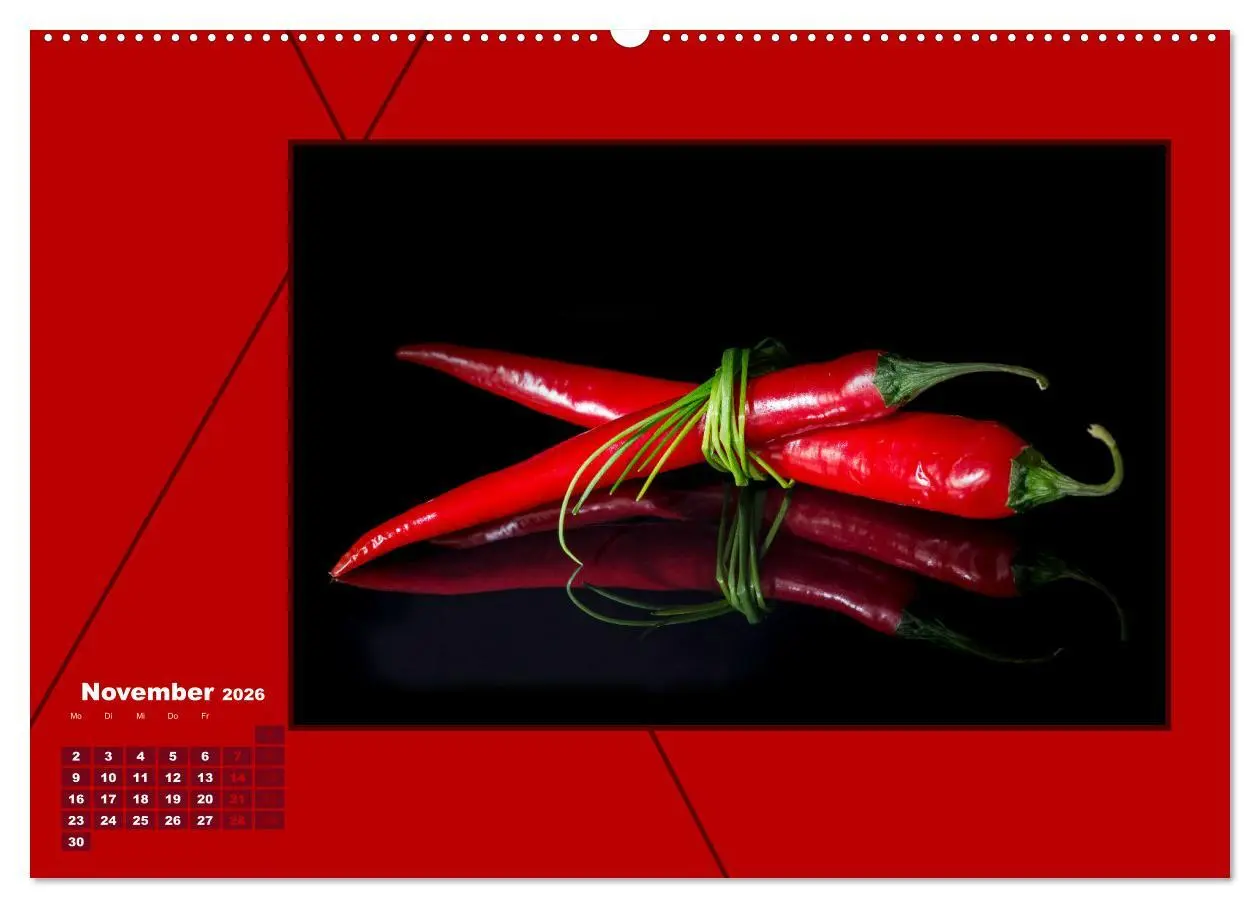 Bild: 9783457800768 | Powerfarbe Rot (Wandkalender 2026 DIN A2 quer), CALVENDO...