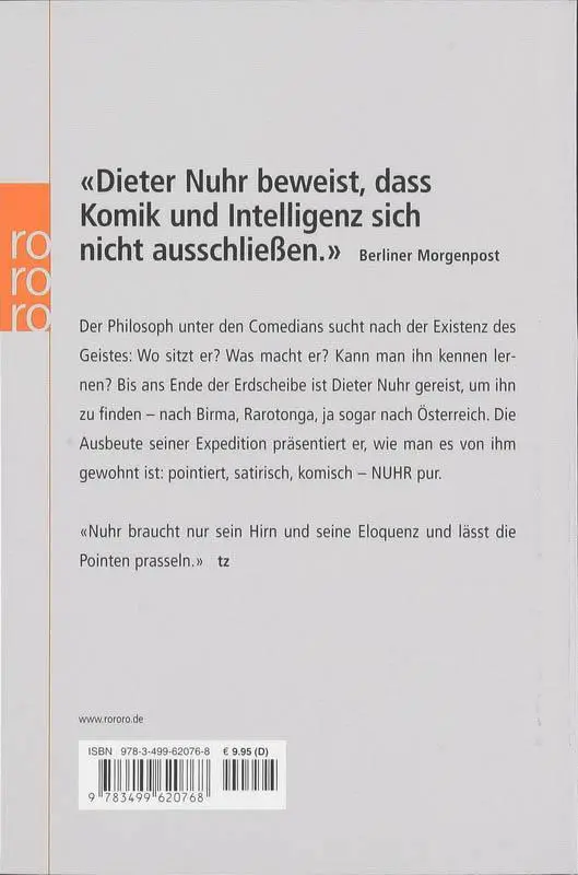 Rückseite: 9783499620768 | Gibt es intelligentes Leben? | Dieter Nuhr | Taschenbuch | 190 S.