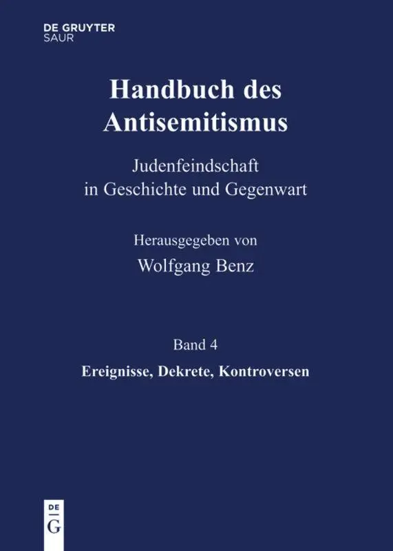 Cover: 9783598240768 | Ereignisse, Dekrete, Kontroversen | Wolfgang Benz (u. a.) | Buch | XVI