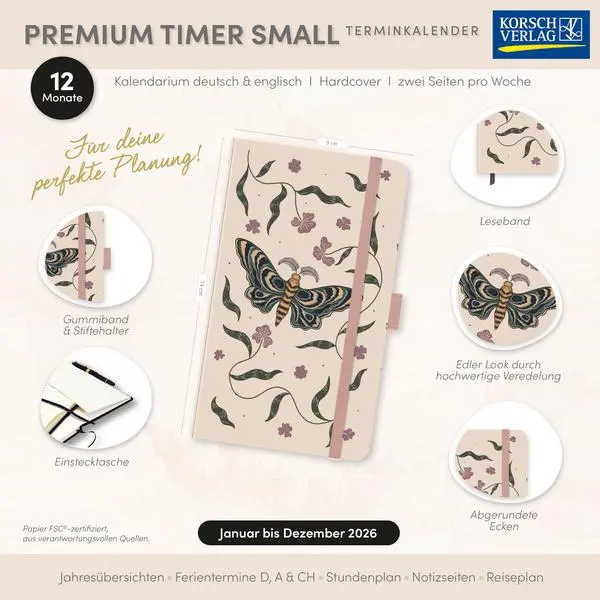 Bild: 9783731890768 | Premium Timer Small "Magic" 2026 | Korsch Verlag | Buch | 144 S.
