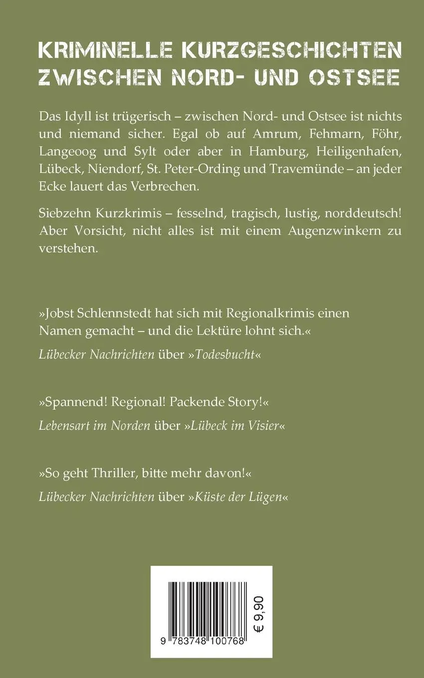 Rückseite: 9783748100768 | Kleine Küstenmorde | Jobst Schlennstedt | Taschenbuch | Paperback