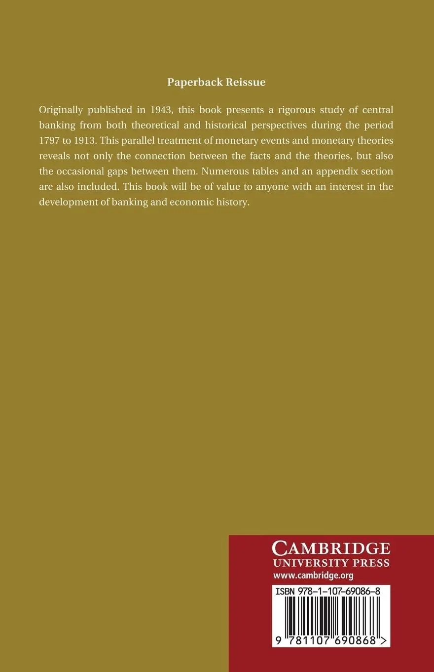 Rückseite: 9781107690868 | The Theory and Practice of Central Banking, 1797 1913 | Morgan | Buch