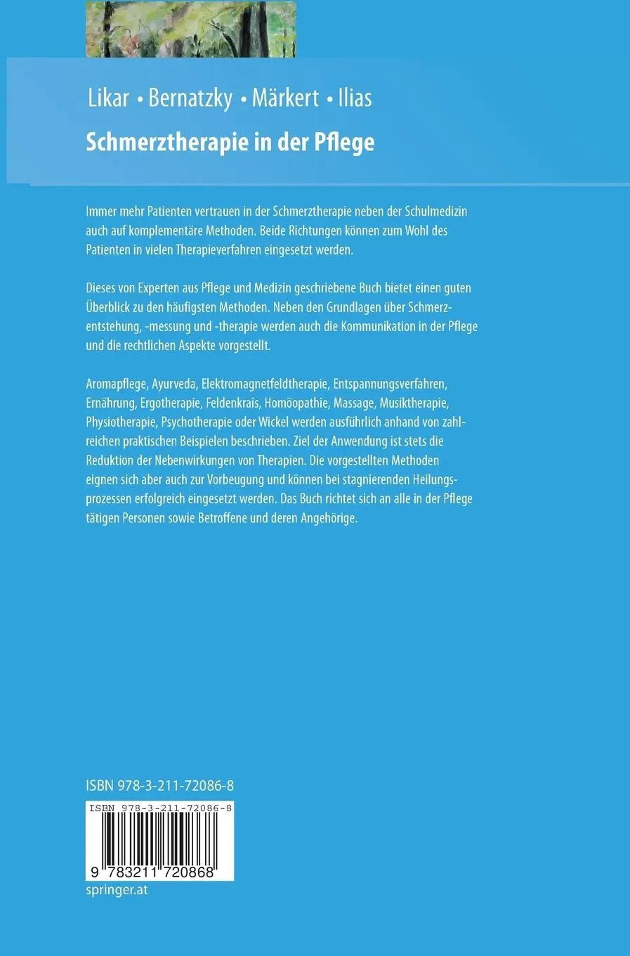 Rückseite: 9783211720868 | Schmerztherapie in der Pflege | Rudolf Likar (u. a.) | Buch | xx