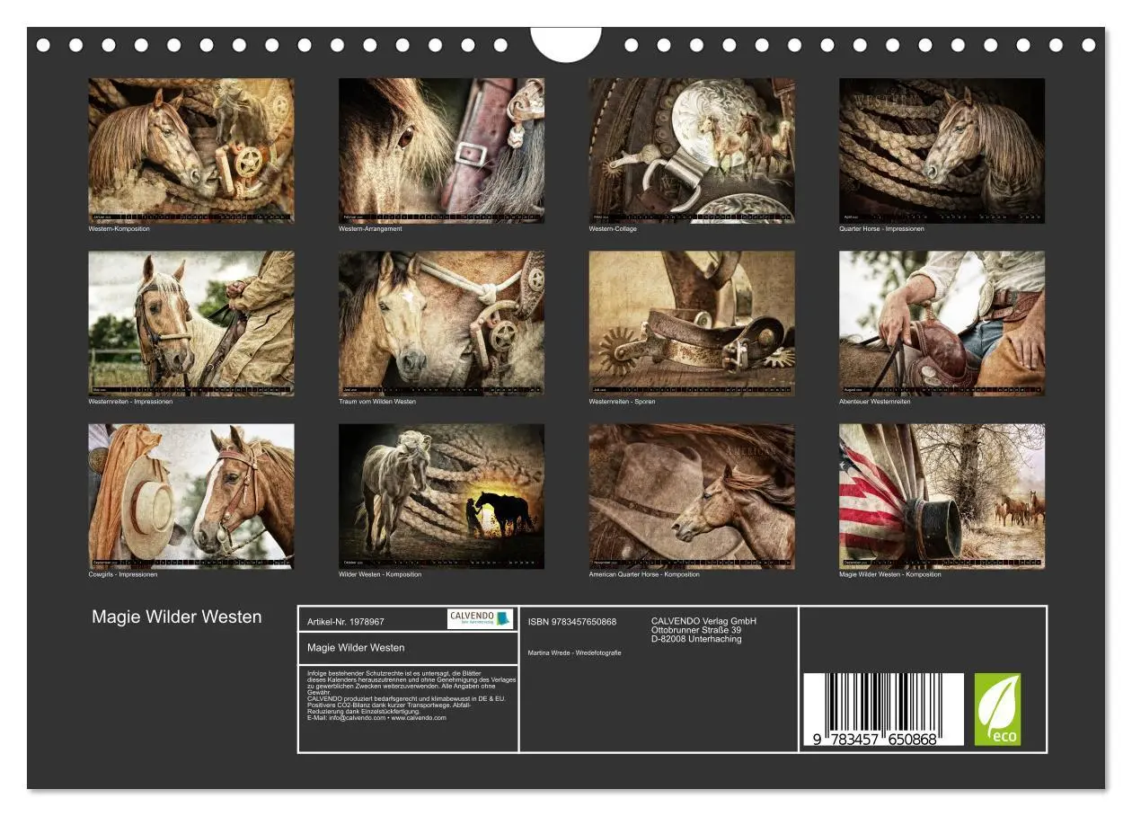 Bild: 9783457650868 | Magie Wilder Westen (Wandkalender 2026 DIN A4 quer), CALVENDO...
