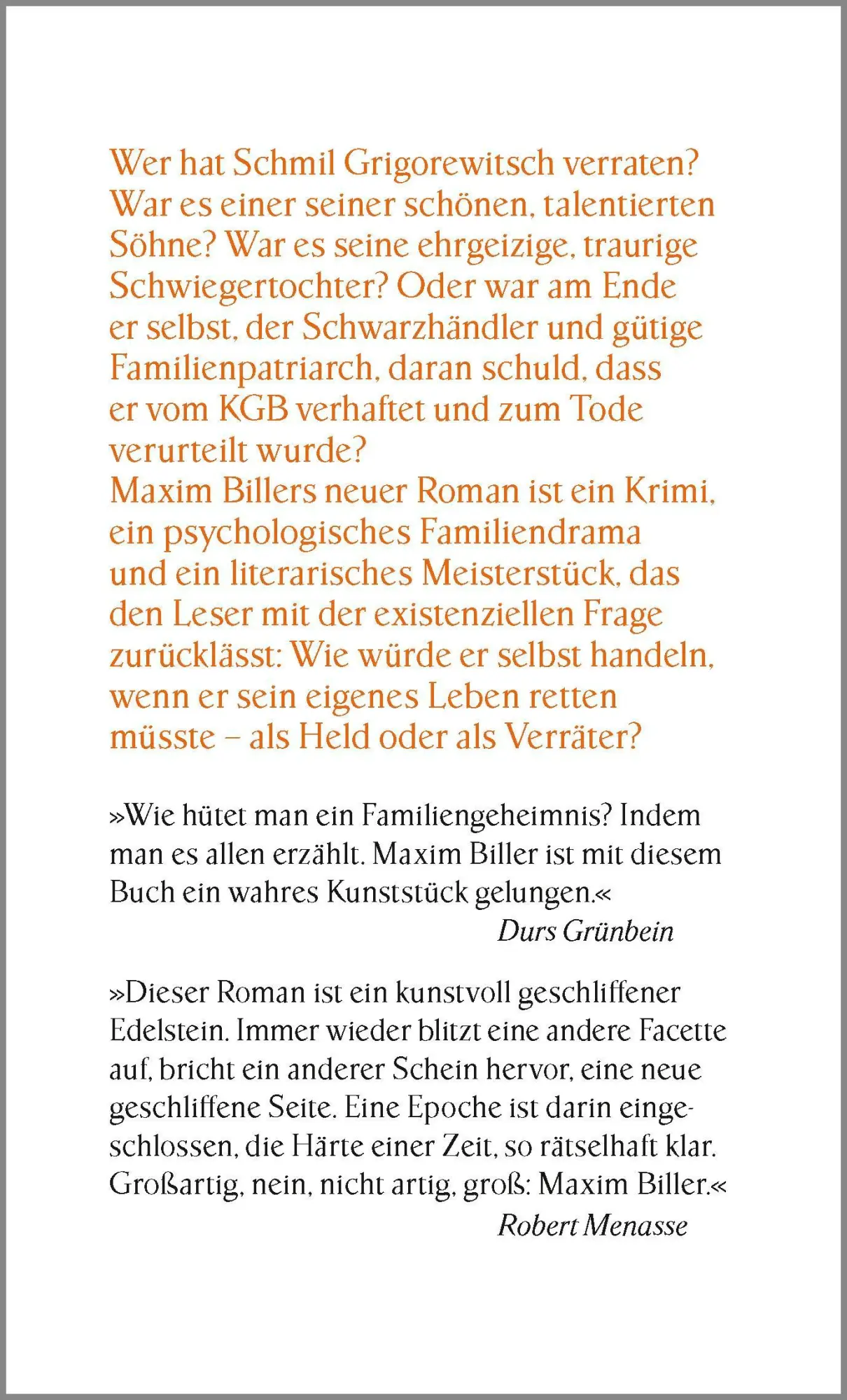 Rückseite: 9783462050868 | Sechs Koffer | Roman | Maxim Biller | Buch | 198 S. | Deutsch | 2018