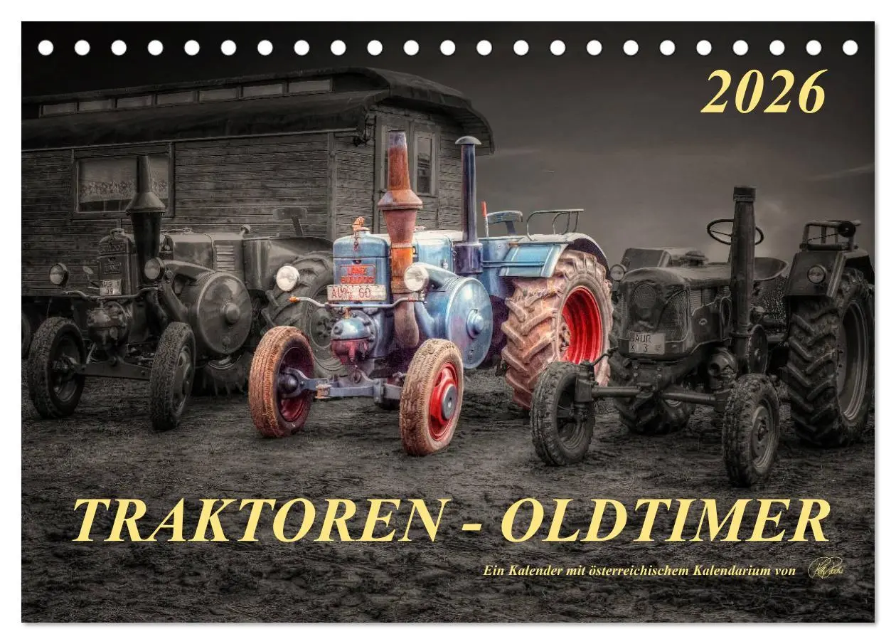 Cover: 9783516050868 | Traktoren - Oldtimer (Tischkalender 2026 DIN A5 quer), CALVENDO...
