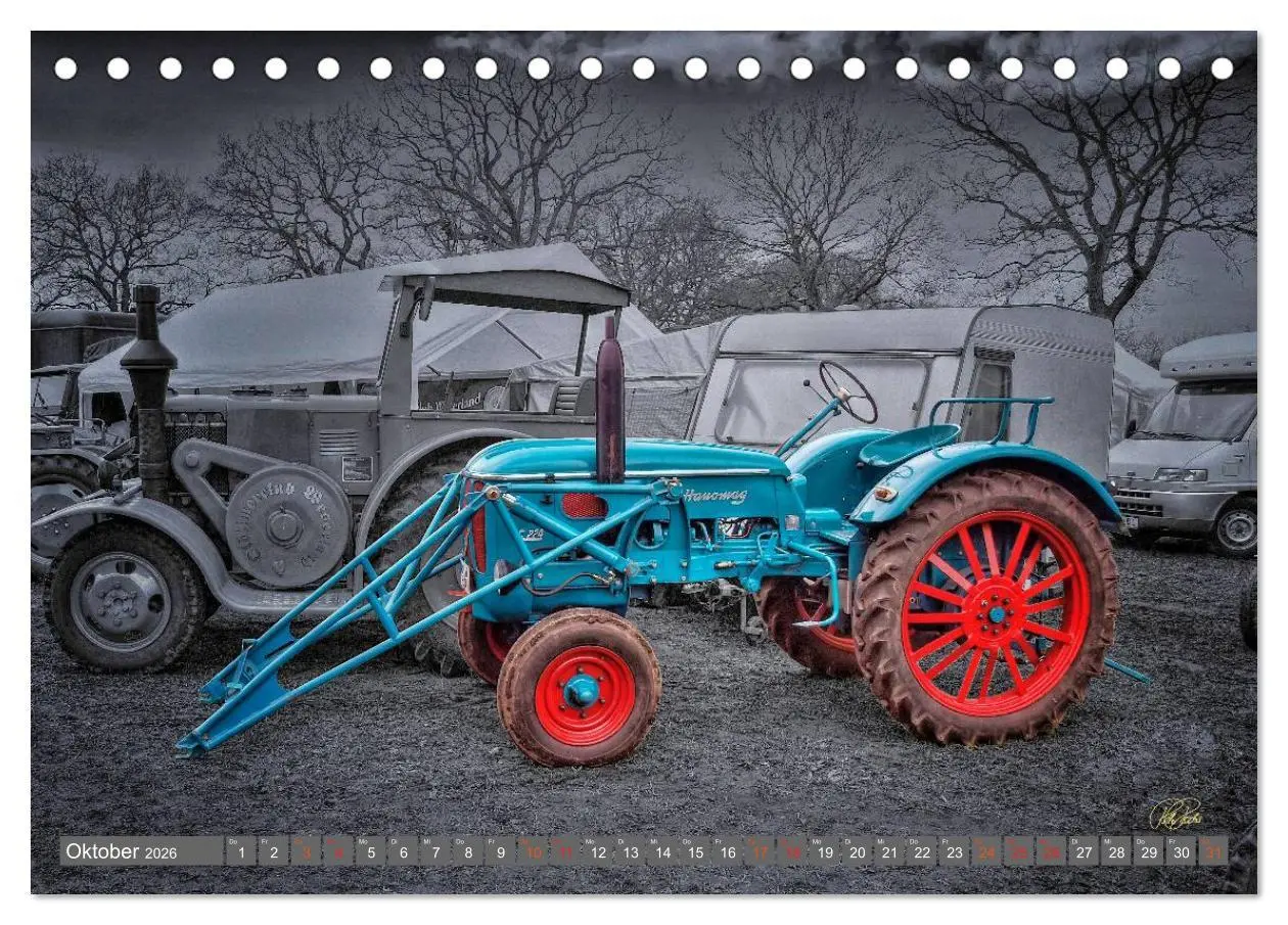 Bild: 9783516050868 | Traktoren - Oldtimer (Tischkalender 2026 DIN A5 quer), CALVENDO...