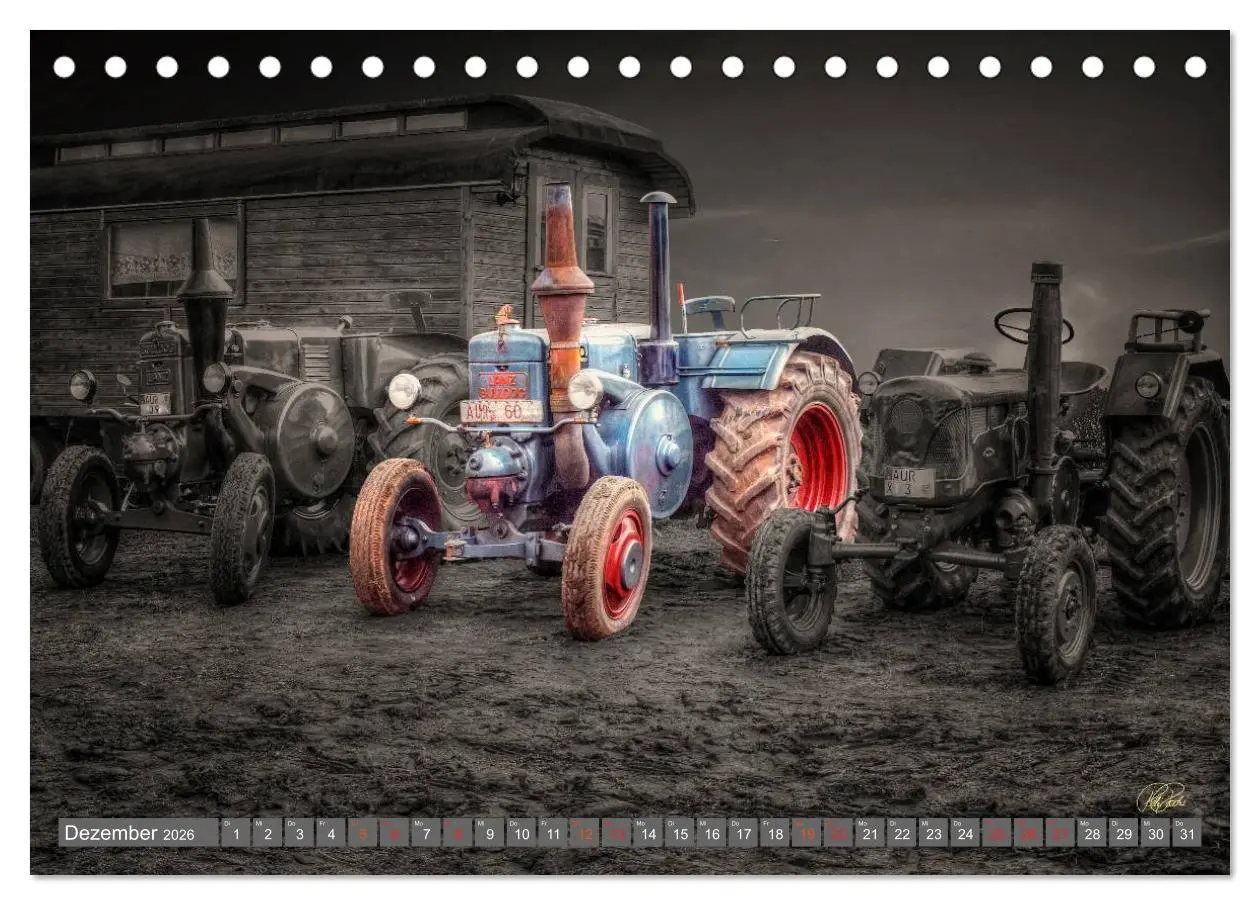 Bild: 9783516050868 | Traktoren - Oldtimer (Tischkalender 2026 DIN A5 quer), CALVENDO...