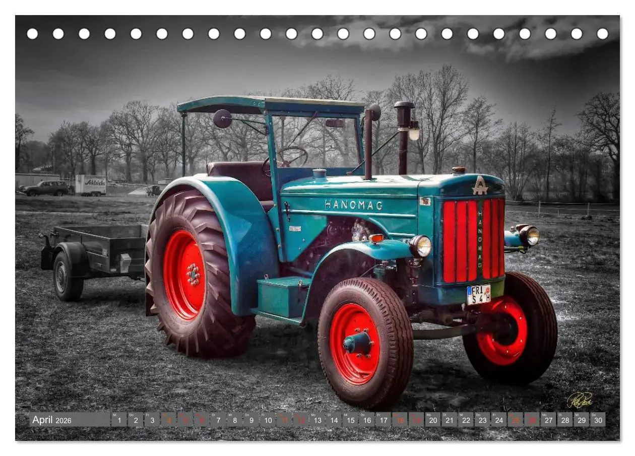 Bild: 9783516050868 | Traktoren - Oldtimer (Tischkalender 2026 DIN A5 quer), CALVENDO...