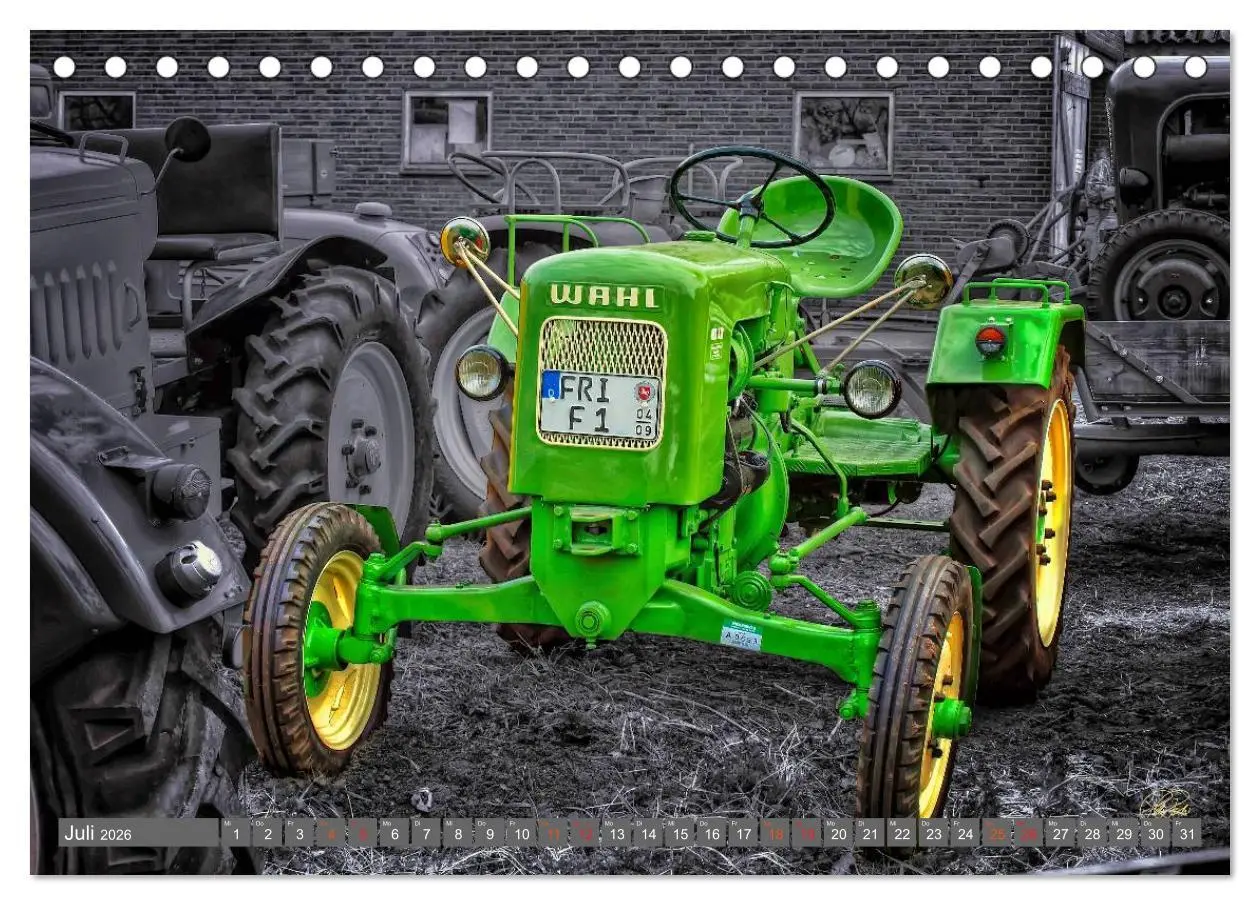 Bild: 9783516050868 | Traktoren - Oldtimer (Tischkalender 2026 DIN A5 quer), CALVENDO...