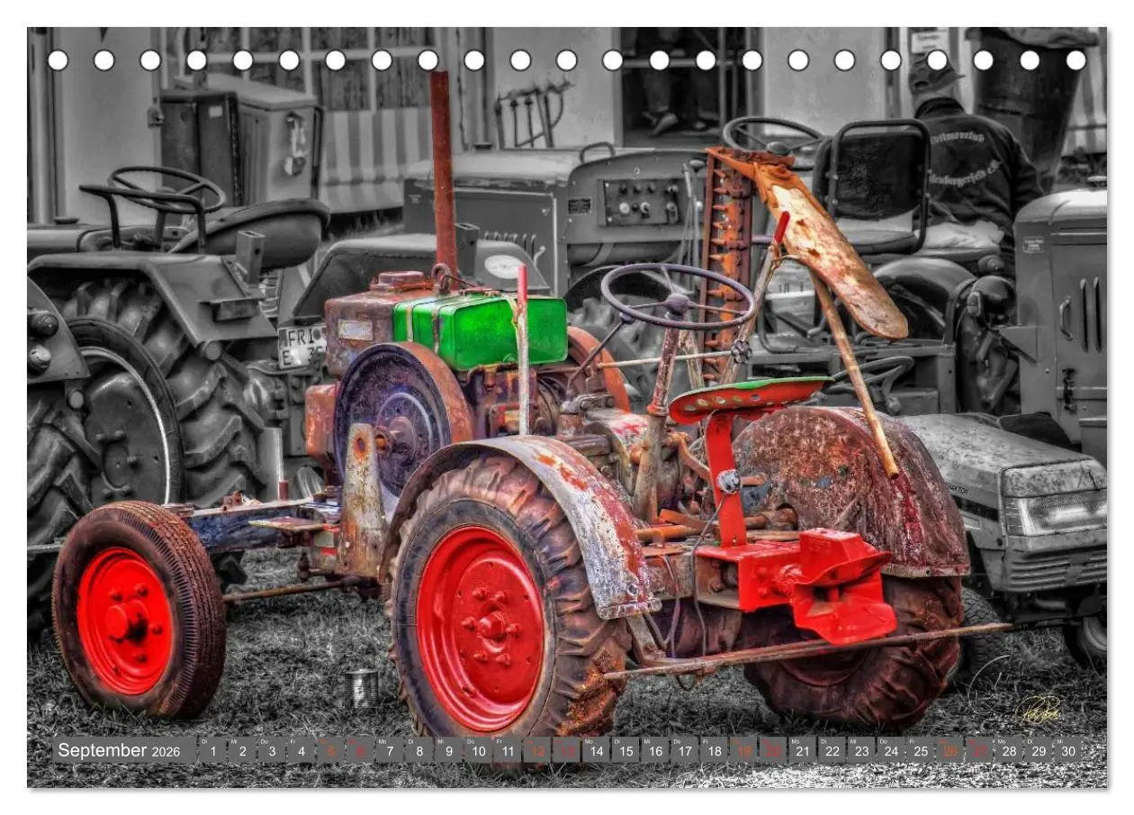 Bild: 9783516050868 | Traktoren - Oldtimer (Tischkalender 2026 DIN A5 quer), CALVENDO...