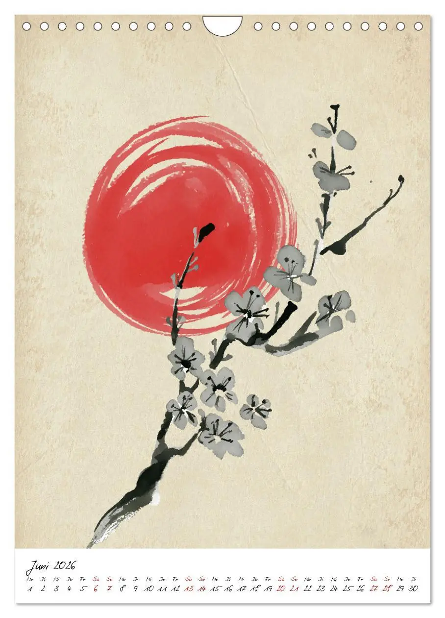 Bild: 9783516360868 | Sumi-e Kunst im japanischen Stil (Wandkalender 2026 DIN A4 hoch),...
