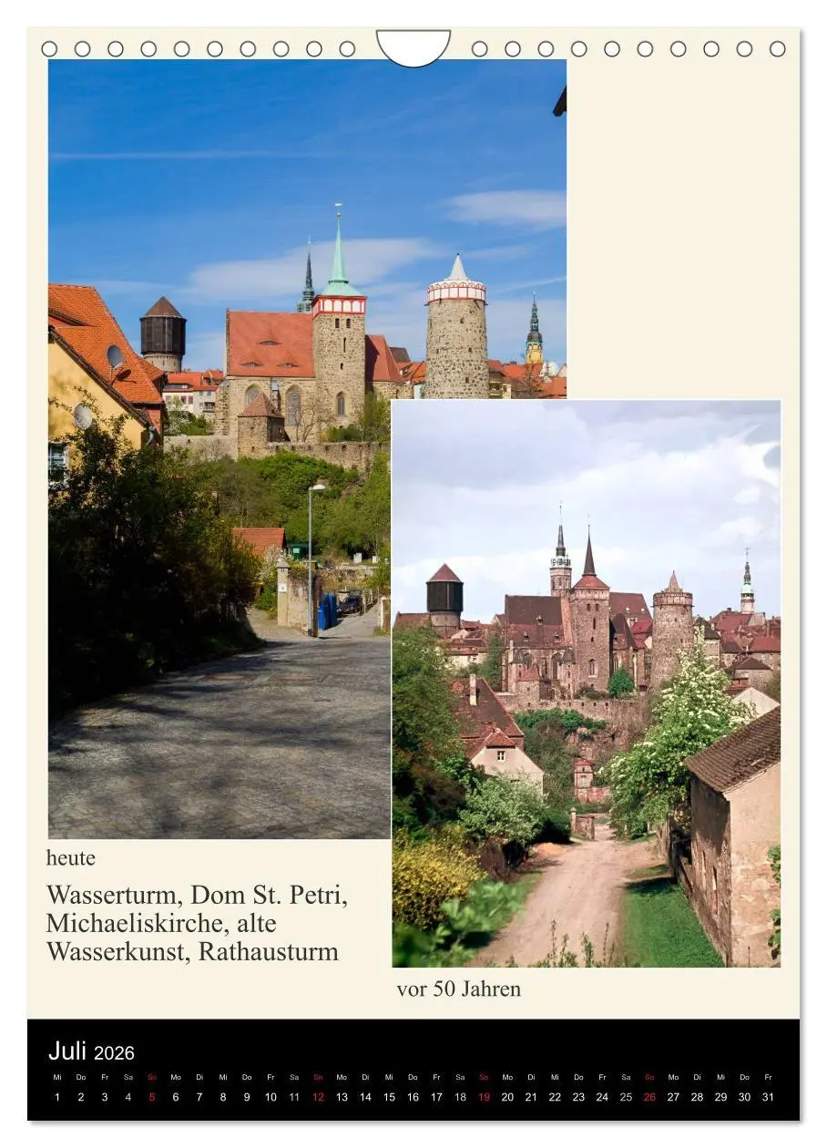 Bild: 9783516430868 | Bautzen vor 50 Jahren und heute (Wandkalender 2026 DIN A4 hoch),...