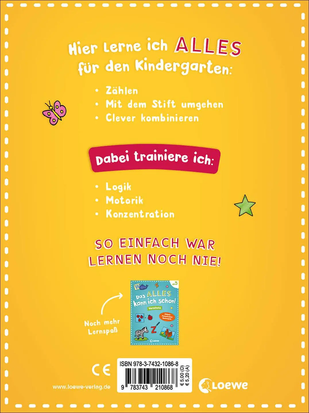 Rückseite: 9783743210868 | Das alles kann ich schon! - Kindergarten | Loewe Lernen und Rätseln
