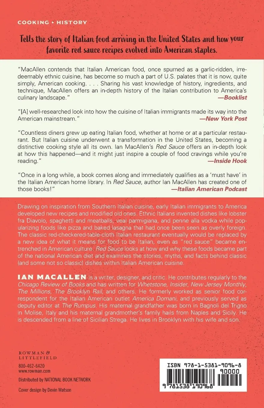 Rückseite: 9781538190968 | Red Sauce | How Italian Food Became American | Ian Macallen | Buch
