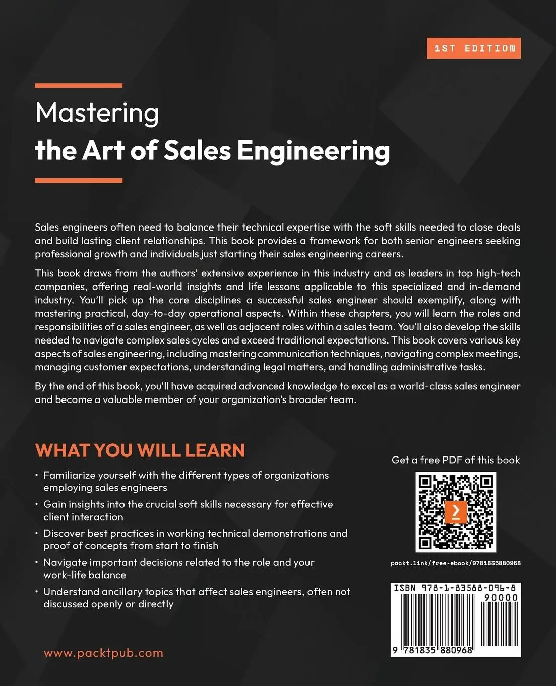 Rückseite: 9781835880968 | Mastering the Art of Sales Engineering | Jeffrey Silver (u. a.) | Buch