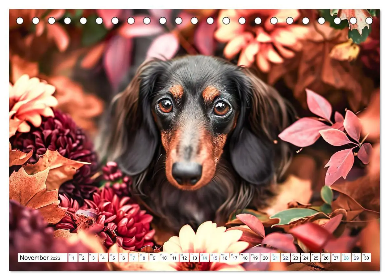 Bild: 9783457400968 | Zauberhafte Dackel (Tischkalender 2026 DIN A5 quer), CALVENDO...