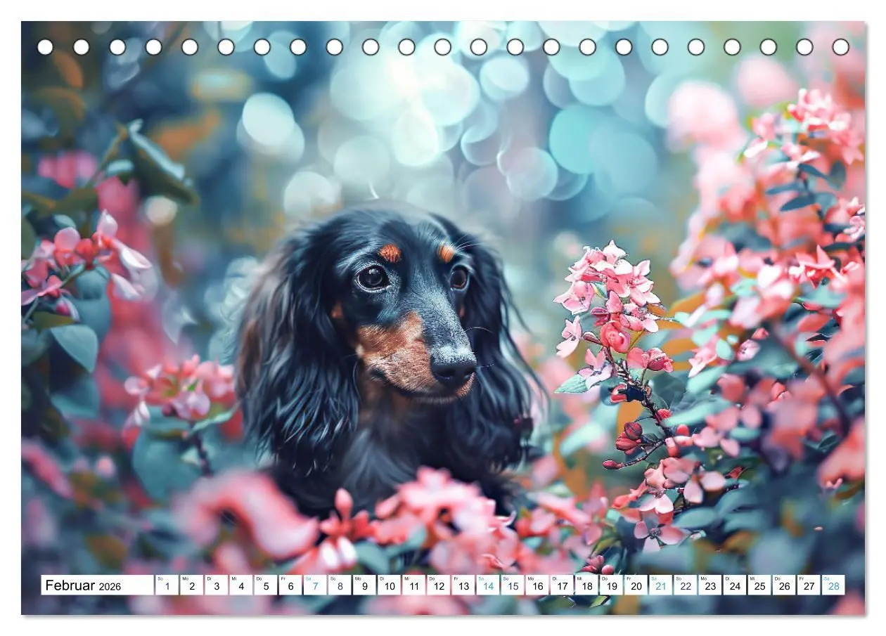 Bild: 9783457400968 | Zauberhafte Dackel (Tischkalender 2026 DIN A5 quer), CALVENDO...