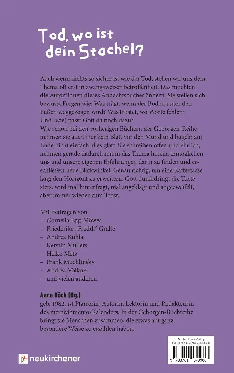 Bild: 9783761570968 | Für immer geborgen | Gedanken aus der Trauer | Anna Böck | Buch | 2026