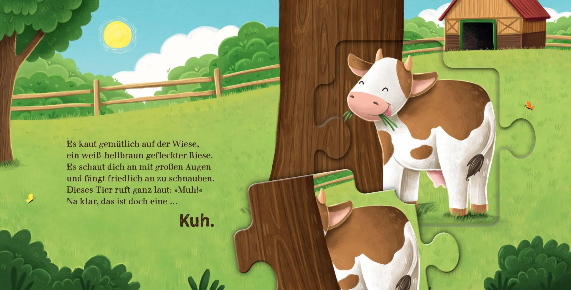Bild: 9783833910968 | Nanu, welches Tier versteckt sich hier? Ein Bauernhof-Puzzle-Buch