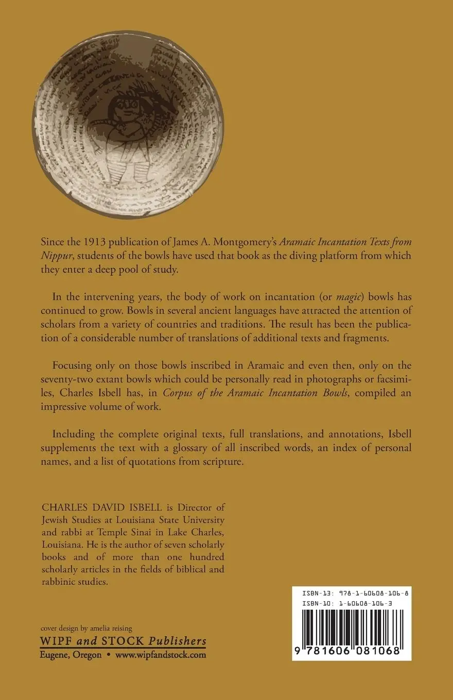 Rückseite: 9781606081068 | Corpus of the Aramaic Incantation Bowls | Charles David Isbell | Buch