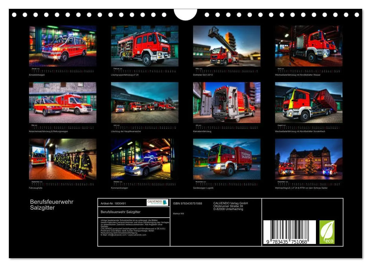 Bild: 9783435751068 | Berufsfeuerwehr Salzgitter (Wandkalender 2025 DIN A4 quer),...
